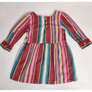 Wrangler Baby Girl Dress 6-9 Months Western Stripe Pearl Snap Cowgirl Infant